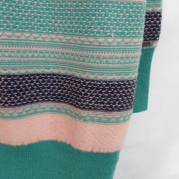 Cabelas Womens Sweater Size XXL Merino Wool Blend Pullover Long Sleeve Blue Pink - Picture 5 of 10